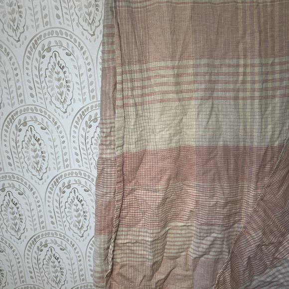 J. Jill PureJill Womens Size Large Cream Plaid Lagenlook Asymmetrical Dress - Picture 3 of 11